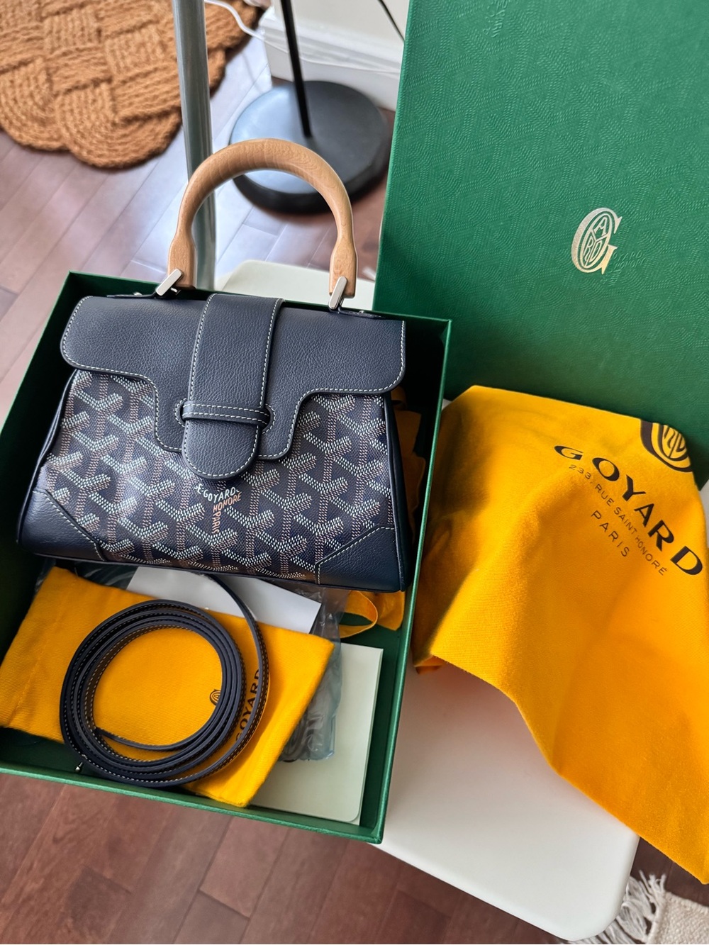 Goyard Saigon Souple Mini Bag in Navy Blue - Picture 15 of 16